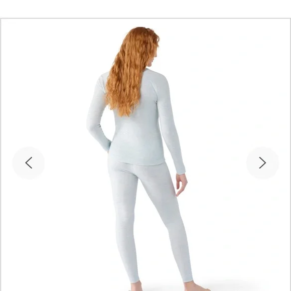 Smartwool Women's Classic Thermal Merino Base Layer Crew Winter Sky Heather - Picture 8 of 13